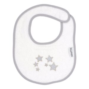 Σαλιάρα με velcro αστεράκια γκρι 905