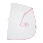 Βρεφικό μπουρνούζι κάπα ελεφαντάκι ροζ-407