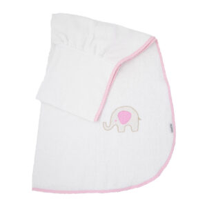 Βρεφικό μπουρνούζι κάπα ελεφαντάκι ροζ-407