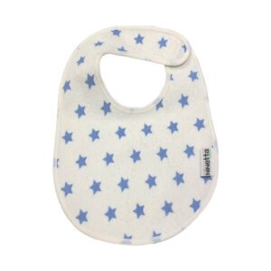 Σαλιάρα με velcro αστεράκια σιέλ 907