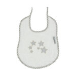 Σαλιάρα για νεογέννητο αστεράκια γκρι 914