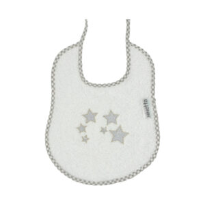 Σαλιάρα για νεογέννητο αστεράκια γκρι 914