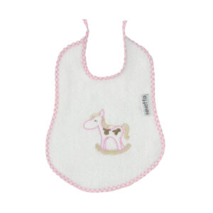 Σαλιάρα για νεογέννητο αλογάκι ροζ 914