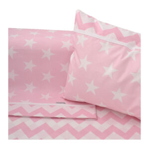 Σεντόνια κούνιας Αστεράκι-Διαγωνάλ ροζ-483
